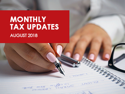 August 2018 - TaxUpdates