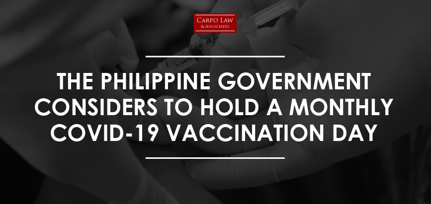 Philippine Government Considers Monthly Vaccination Day
