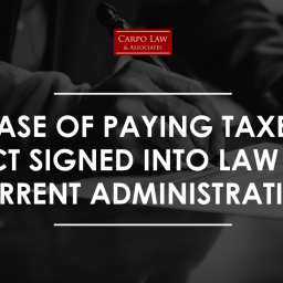 Current Administration Signed Ease of Paying Taxes Act Into Law