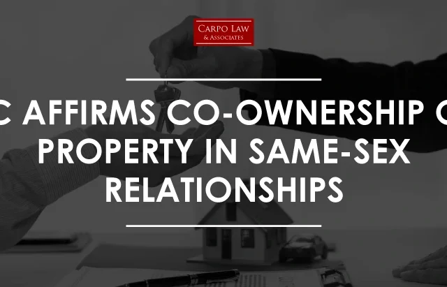 Co-ownership in Same-Sex Relationships in the Philippines