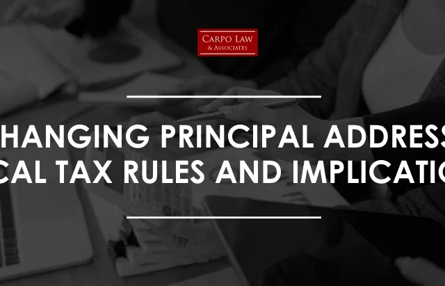 Local Tax Implications of Changing the Principal Address